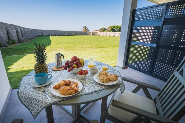 Imagen de Terraza y jardín trasero