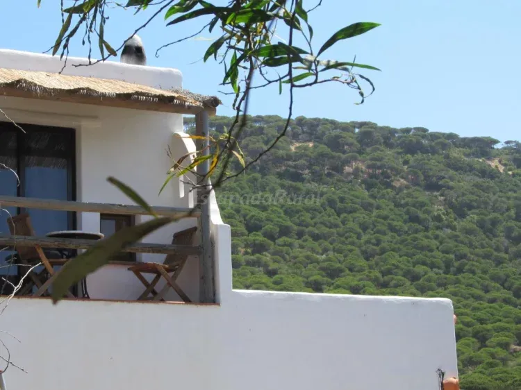 Imagen de Casa Duna - Terraza Habitación matrimonio (VIstas Costa) a sus espaldas el Parque Natural Breña y Marismas de Barbate.