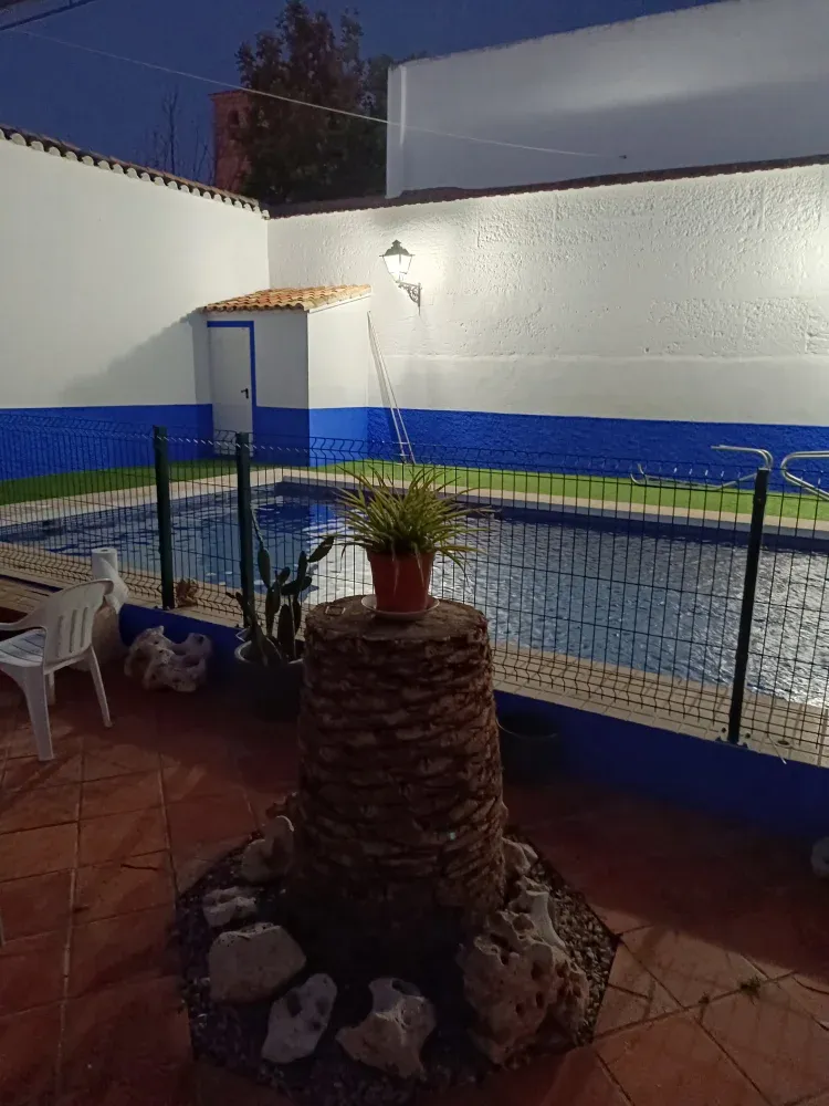 Imagen de Piscina exterior de noche 