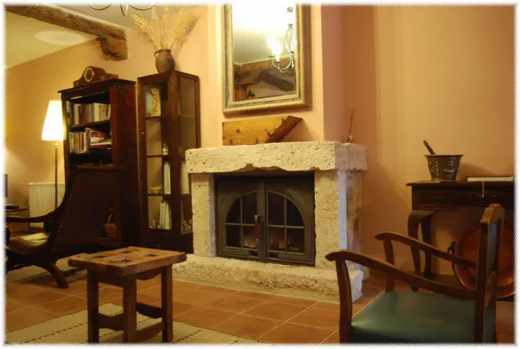 Imagen de Salón con Chimenea 