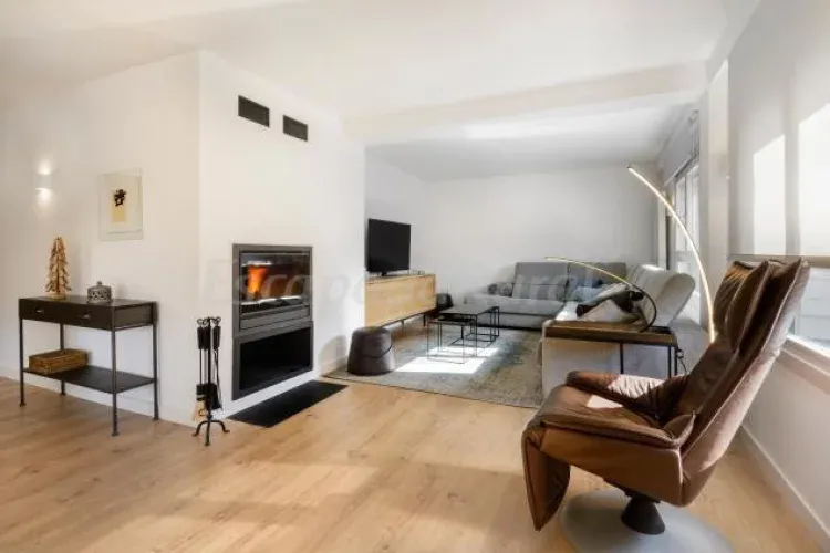 Imagen de Maravilloso salón principal con chimenea y gran sofá