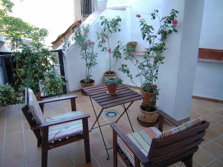 Imagen de Una de las terrazas de las habitaciones. 
