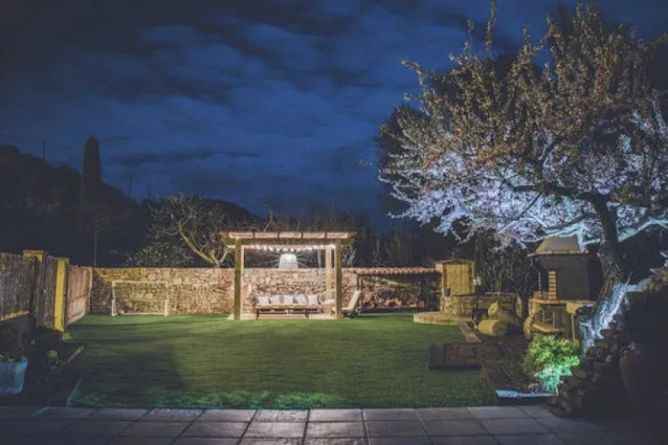 Imagen de Vistas del jardín de  noche
