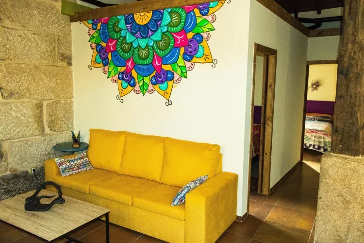 Imagen de Sala de estar y pasillo habitaciones