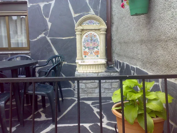 Imagen de fuente en el patio