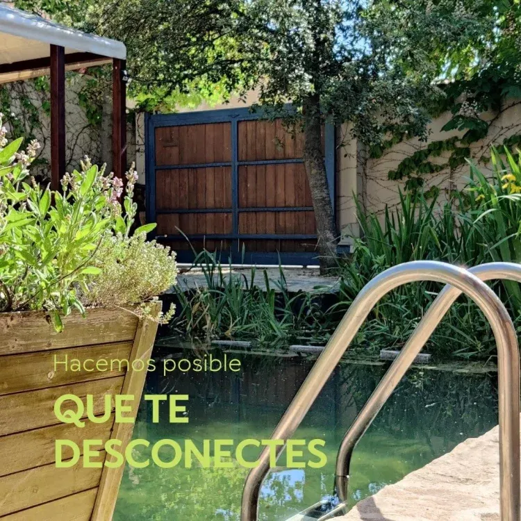 Imagen de El verano y la piscina natural es todo un disfrute, pájaros y mucha vida que refrescan el ambiente.