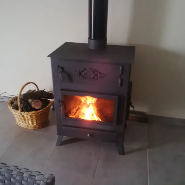 Imagen de Estufa de leña con horno en parte superior