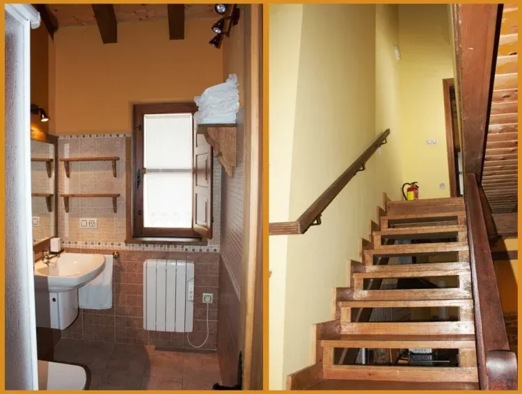 Imagen de Baño y escalera que da acceso a las habitaciones