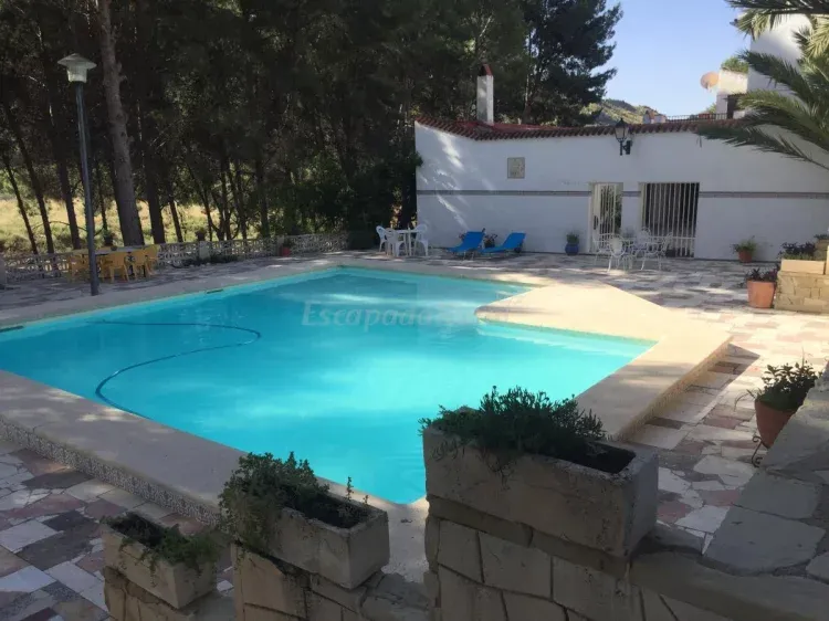 Imagen de espacio que invita a relajarse en la piscina