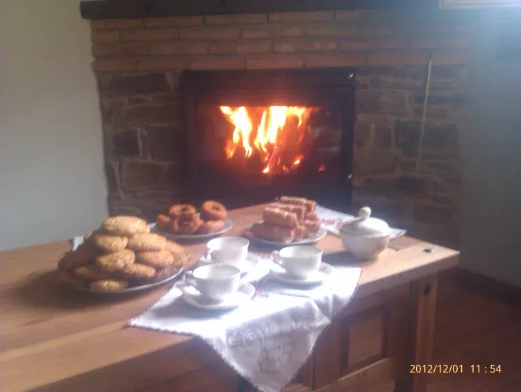Imagen de Chimenea de la jelechera encendida
