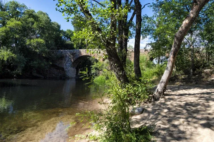 Imagen de Piscina natural en rio y puente medieval