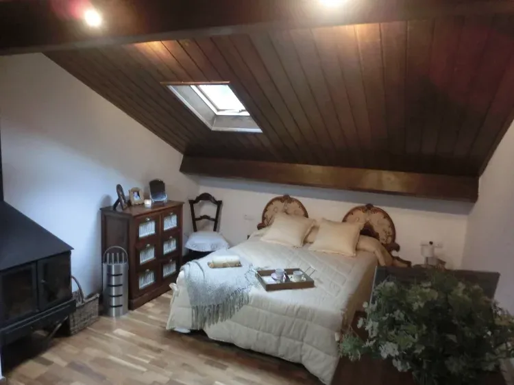 Imagen de habitación suite  1 con chimenea y jacuzzi