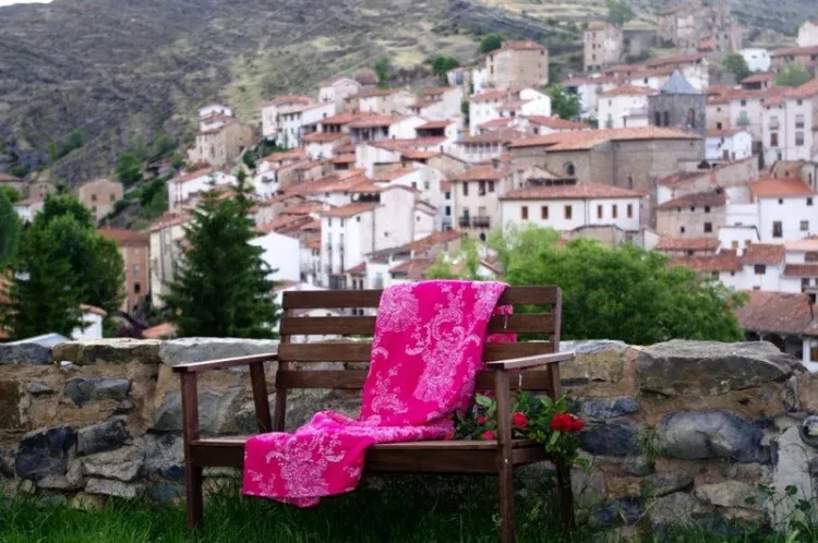 Imagen de Vistas  pueblo de Munilla desde el jardín de riojania Vacatio