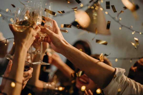 celebración, brindis