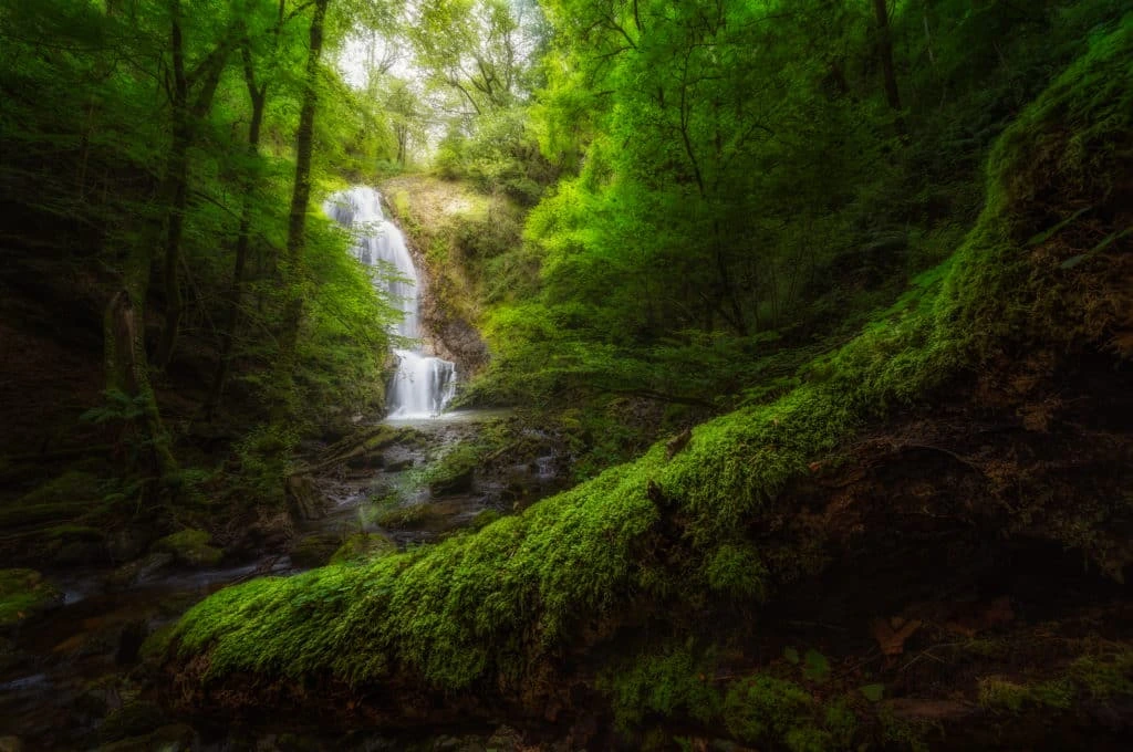 Cascada erroiarri en artikutza, en Navarra.