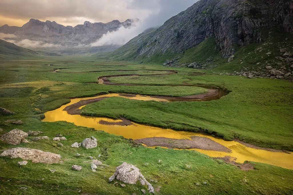 Paraje de Aguas Tuertas, en el valle de Hecho (Pirineos oscenses).