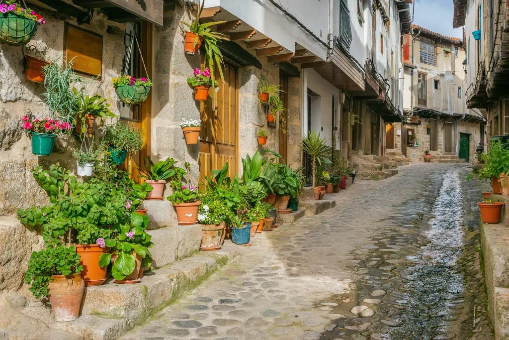 Una calle de San Martín de Trevejo, en Cáceres. Por Analisisgadgets