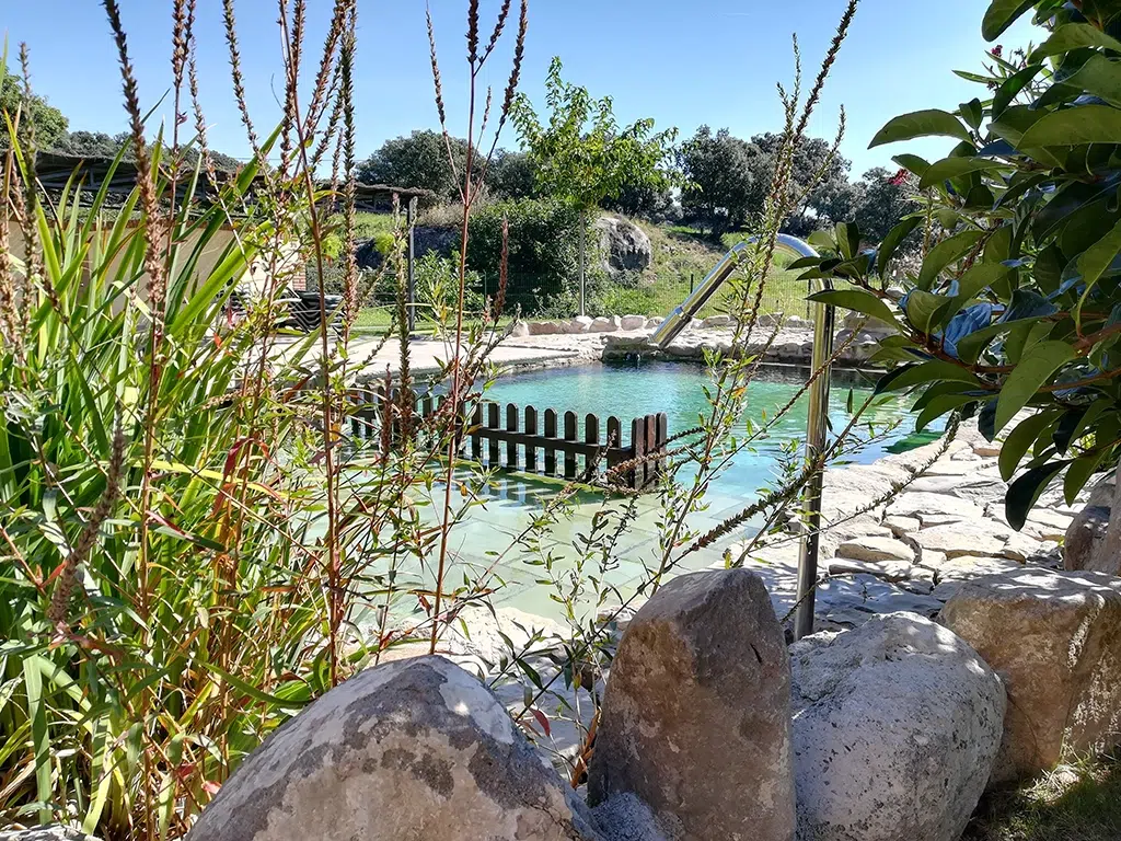 Casas rurales con piscina biológica para un verano sostenible, fresco y sin cloro