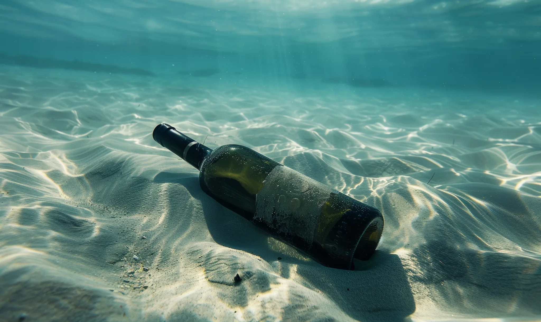 Vive en una botella debajo del mar: así es el misterioso vino submarino