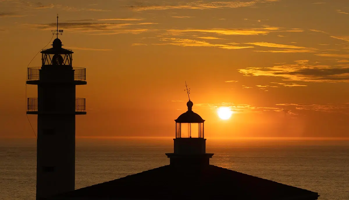 Atardecer en el cabo Touriñán (A Coruña).
